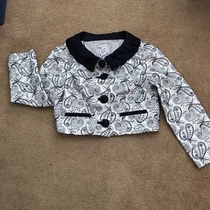 Nanette Lapore embroidered crop top jacket